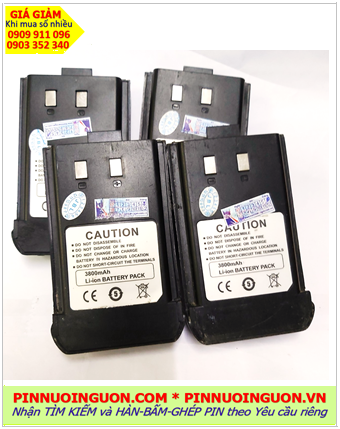 Pin sạc Lithium 3.7v-3800mAh, Pin bộ đàm Lithium 3.7v-3800mAh /Nhận hàn bấm ghép pin theo yêu cầu